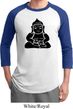 Mens Yoga Shirt Shadow Buddha Raglan Tee T-Shirt