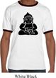 Mens Yoga Shirt Shadow Buddha Ringer Tee T-Shirt