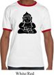 Mens Yoga Shirt Shadow Buddha Ringer Tee T-Shirt