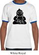 Mens Yoga Shirt Shadow Buddha Ringer Tee T-Shirt