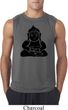 Mens Yoga Shirt Shadow Buddha Sleeveless Tee T-Shirt