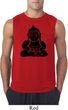 Mens Yoga Shirt Shadow Buddha Sleeveless Tee T-Shirt