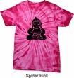 Mens Yoga Shirt Shadow Buddha Spider Tie Dye Tee T-shirt