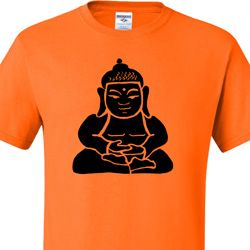 Mens Yoga Shirt Shadow Buddha Tall Tee T-Shirt
