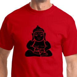 Mens Yoga Shirt Shadow Buddha Tee T-Shirt