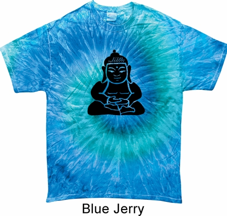 Mens Yoga Shirt Shadow Buddha Tie Dye Tee T-shirt
