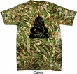 Mens Yoga Shirt Shadow Buddha Tie Dye Tee T-shirt