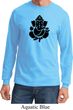 Mens Yoga Shirt Shadow Ganesha Long Sleeve Tee T-Shirt