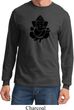 Mens Yoga Shirt Shadow Ganesha Long Sleeve Tee T-Shirt