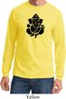 Mens Yoga Shirt Shadow Ganesha Long Sleeve Tee T-Shirt