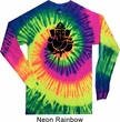 Mens Yoga Shirt Shadow Ganesha Long Sleeve Tie Dye Tee T-shirt