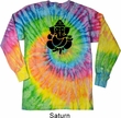 Mens Yoga Shirt Shadow Ganesha Long Sleeve Tie Dye Tee T-shirt