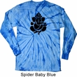Mens Yoga Shirt Shadow Ganesha Long Sleeve Tie Dye Tee T-shirt