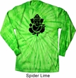 Mens Yoga Shirt Shadow Ganesha Long Sleeve Tie Dye Tee T-shirt