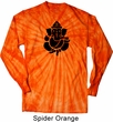 Mens Yoga Shirt Shadow Ganesha Long Sleeve Tie Dye Tee T-shirt
