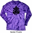 Mens Yoga Shirt Shadow Ganesha Long Sleeve Tie Dye Tee T-shirt