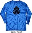 Mens Yoga Shirt Shadow Ganesha Long Sleeve Tie Dye Tee T-shirt