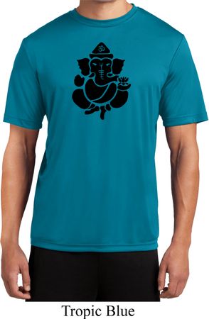 Mens Yoga Shirt Shadow Ganesha Moisture Wicking Tee T-Shirt