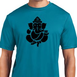 Mens Yoga Shirt Shadow Ganesha Moisture Wicking Tee T-Shirt