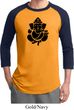 Mens Yoga Shirt Shadow Ganesha Raglan Tee T-Shirt