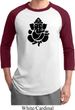 Mens Yoga Shirt Shadow Ganesha Raglan Tee T-Shirt
