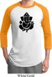 Mens Yoga Shirt Shadow Ganesha Raglan Tee T-Shirt