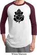 Mens Yoga Shirt Shadow Ganesha Raglan Tee T-Shirt