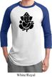 Mens Yoga Shirt Shadow Ganesha Raglan Tee T-Shirt