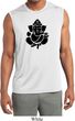 Mens Yoga Shirt Shadow Ganesha Sleeveless Moisture Wicking Tee