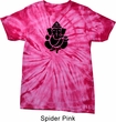Mens Yoga Shirt Shadow Ganesha Spider Tie Dye Tee T-shirt