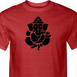 Mens Yoga Shirt Shadow Ganesha Tall Tee T-Shirt