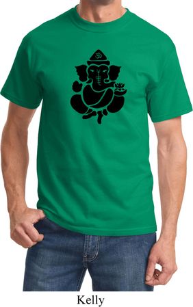 Mens Yoga Shirt Shadow Ganesha Tee T-Shirt
