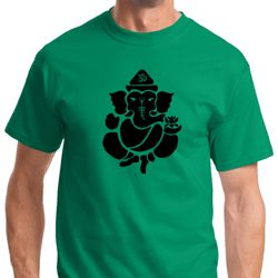 Mens Yoga Shirt Shadow Ganesha Tee T-Shirt