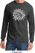 Mens Yoga Shirt Sketch Lotus Long Sleeve Tee T-Shirt