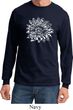 Mens Yoga Shirt Sketch Lotus Long Sleeve Tee T-Shirt