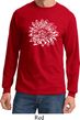 Mens Yoga Shirt Sketch Lotus Long Sleeve Tee T-Shirt