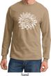 Mens Yoga Shirt Sketch Lotus Long Sleeve Tee T-Shirt