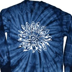 Mens Yoga Shirt Sketch Lotus Long Sleeve Tie Dye Tee T-shirt Mens Yoga Shirt Sketch Lotus Long Sleeve Tie Dye Tee T-shirt