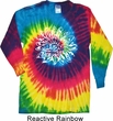 Mens Yoga Shirt Sketch Lotus Long Sleeve Tie Dye Tee T-shirt