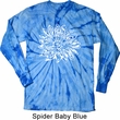 Mens Yoga Shirt Sketch Lotus Long Sleeve Tie Dye Tee T-shirt