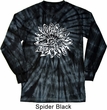 Mens Yoga Shirt Sketch Lotus Long Sleeve Tie Dye Tee T-shirt