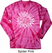 Mens Yoga Shirt Sketch Lotus Long Sleeve Tie Dye Tee T-shirt
