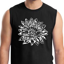 Mens Yoga Shirt Sketch Lotus Muscle Tee T-Shirt Mens Yoga Shirt Sketch Lotus Muscle Tee T-Shirt