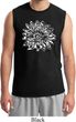 Mens Yoga Shirt Sketch Lotus Muscle Tee T-Shirt