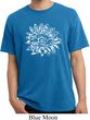 Mens Yoga Shirt Sketch Lotus Pigment Dyed Tee T-Shirt