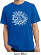 Mens Yoga Shirt Sketch Lotus Pigment Dyed Tee T-Shirt