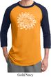 Mens Yoga Shirt Sketch Lotus Raglan Tee T-Shirt