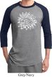 Mens Yoga Shirt Sketch Lotus Raglan Tee T-Shirt