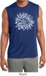 Mens Yoga Shirt Sketch Lotus Sleeveless Moisture Wicking Tee