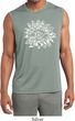 Mens Yoga Shirt Sketch Lotus Sleeveless Moisture Wicking Tee